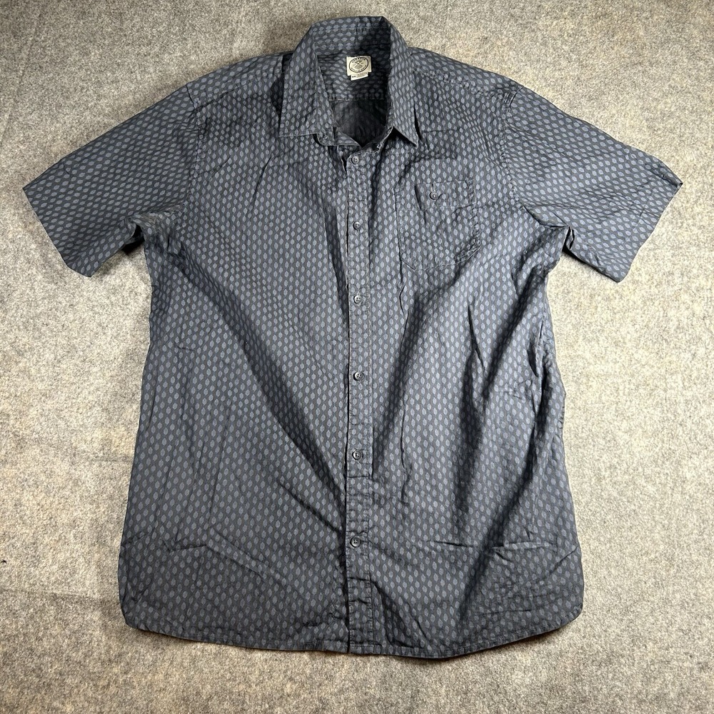 Voyager Shirt Mens 2XL Button Down Printed Cotton Outdoor Casual